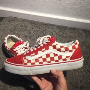 Red checkered old school vans